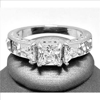 2.60ctw AAA+ grade White Cubic Zirconia Ring