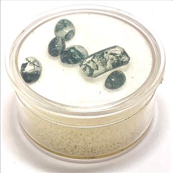 2.60ctw Natural Moss Agate Gemstone 6pc Lot
