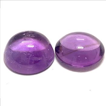 $285 Retail Lot Of 13.60ctw Natural Untreated 2 Brazilian Amethyst Loose Gemstones 13X13  MM