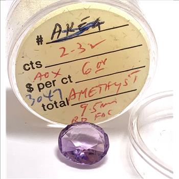 $295 Retail 2.32ctw Natural Untreated Brazilian Amethyst Loose Gemstones  9.5X9.5 MM