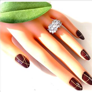 3.00ctw Diamonique Diamond Anniversary Ring Size 6.5