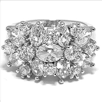 3.00ctw Diamonique Diamond Anniversary Ring Size 6.5