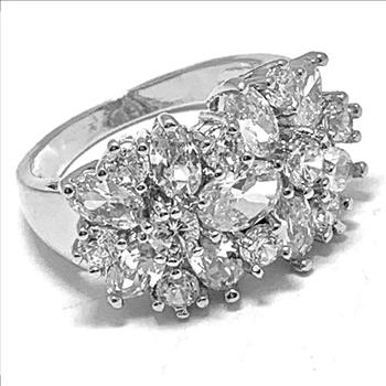 3.00ctw Diamonique Diamond Anniversary Ring Size 6.5