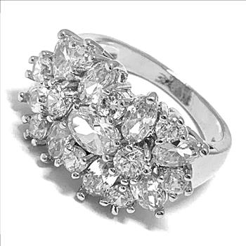 3.00ctw Diamonique Diamond Anniversary Ring Size 6.5