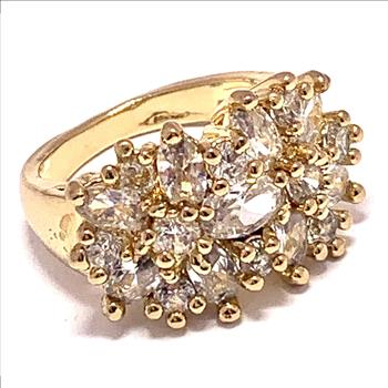 3.00ctw Diamonique Diamond Cluster Ring Size 6.5