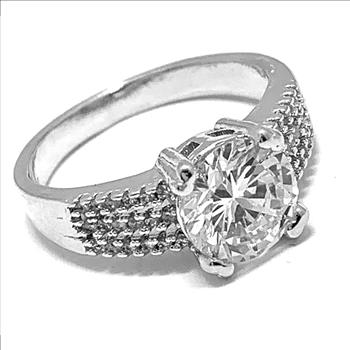 3.00ctw Diamonique Diamond Engagement Ring Size 7