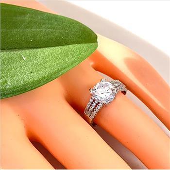 3.00ctw Diamonique Diamond Engagement Ring Size 7
