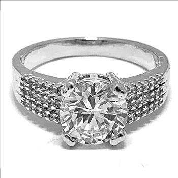 3.00ctw Diamonique Diamond Engagement Ring Size 7