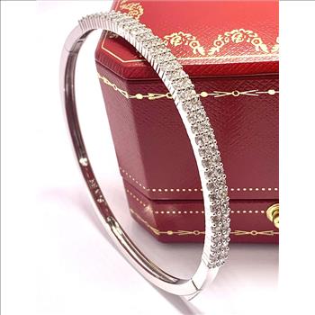 3.00ctw Diamonique Diamond Traditional Design Bangle Bracelet