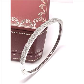 3.00ctw Diamonique Diamond Traditional Design Bangle Bracelet