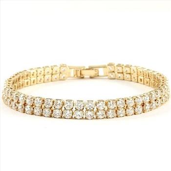 3.00ctw White Sapphire Round Cut Tennis Bracelet
