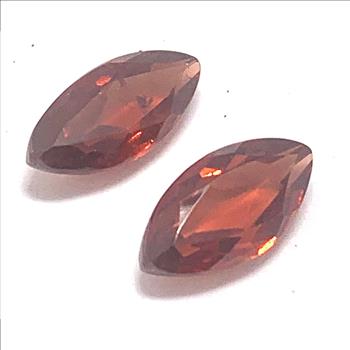 3.07ctw Natural Matching Untreated Indian Almandite Garnet Loose Gemstones 10X5 MM