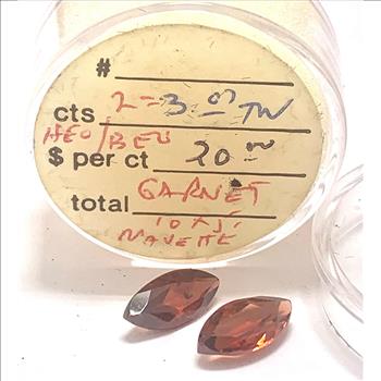 3.07ctw Natural Matching Untreated Indian Almandite Garnet Loose Gemstones 10X5 MM