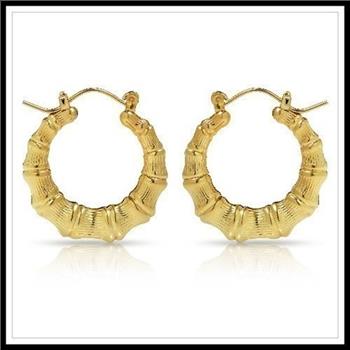 30mm Bamboo Hoop Earrings