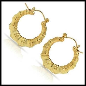 30mm Bamboo Hoop Earrings