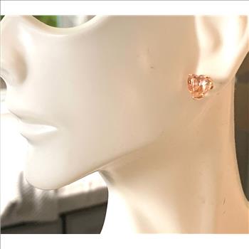 3.10ctw Golden Topaz Stud Earrings 18k Yellow Gold Ovr