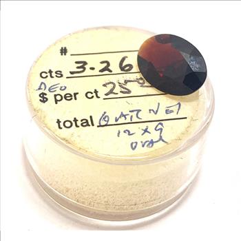 3.26ct Natural Garnet Loose Gemstone 12x9mm