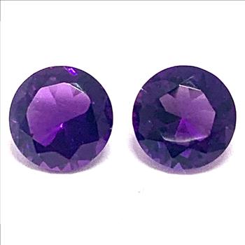 3.38 ctw Lot of Matching Natural Brazilian Untreated Amethyst Gemstones