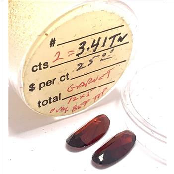 3.41ctw Natural Matching Untreated Indian Almandite Garnet Loose Gemstones 12X5 MM