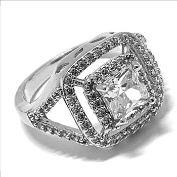 3.50ctw  Diamonique Diamond Engagement Ring