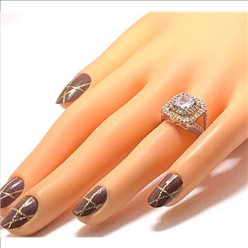 3.50ctw  Diamonique Diamond Engagement Ring