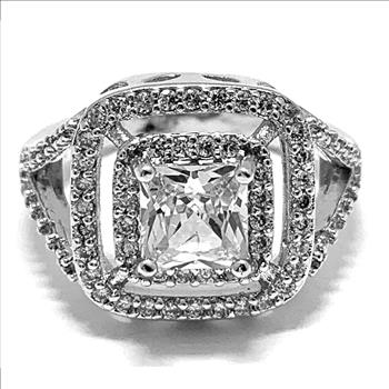 3.50ctw  Diamonique Diamond Engagement Ring