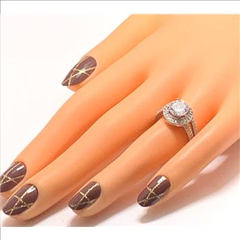 3.50ctw Diamonique Diamond Engagement Ring