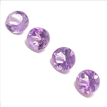 3.60 ctw Lot of Matching Natural Brazilian Untreated Amethyst Gemstones