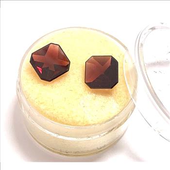 3.66ctw Natural Matching Untreated Indian Almandite Garnet Loose Gemstones 8X8 MM