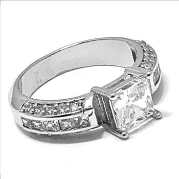 3.75ctw Diamonique Diamond Engagement Ring