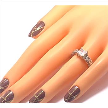 3.75ctw Diamonique Diamond Engagement Ring