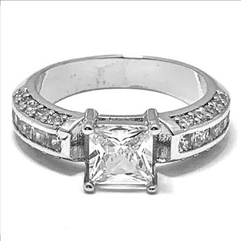 3.75ctw Diamonique Diamond Engagement Ring