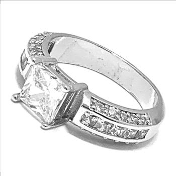 3.75ctw Diamonique Diamond Engagement Ring