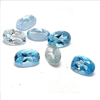 3.87ctw Lot of  Natural Brazilian Untreated Blue Topaz Gemstones