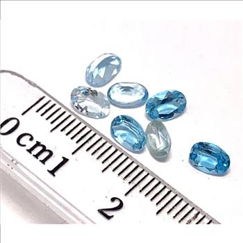 3.87ctw Lot of  Natural Brazilian Untreated Blue Topaz Gemstones