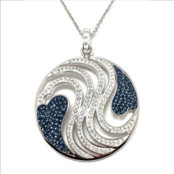 4.00 ctw Blue & White Diamonique Diamond Necklace