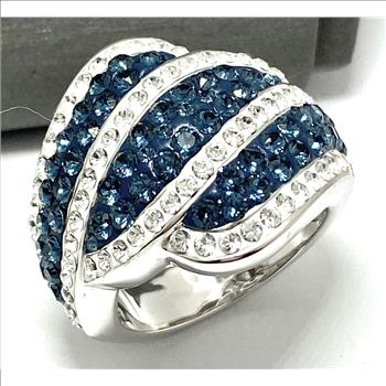 4.00 ctw Blue & White Diamonique Diamond Ring