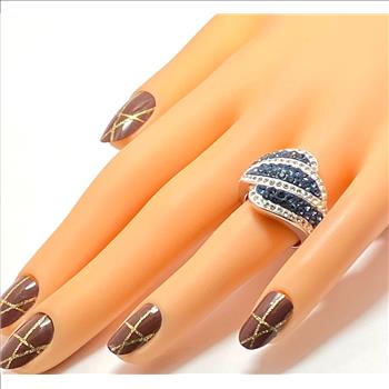 4.00 ctw Blue & White Diamonique Diamonds Ring