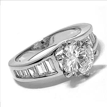 4.00ctw  Diamonique Diamond Engagement  Ring