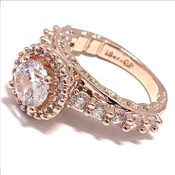 4.00ctw Diamonique Diamond Engagement Ring Size 6.75