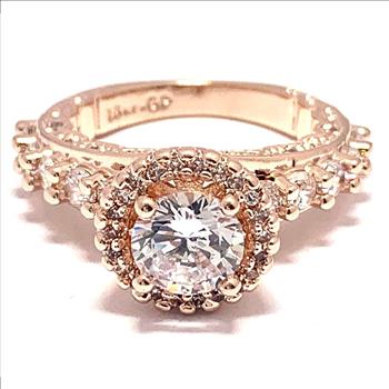 4.00ctw Diamonique Diamond Engagement Ring Size 6.75