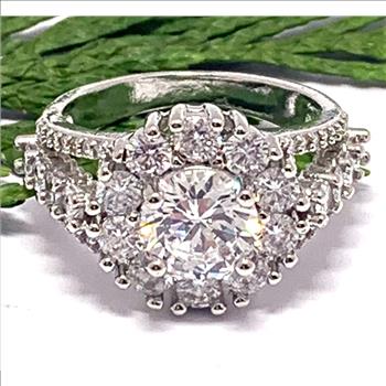 4.00ctw  Diamonique Diamond Engagement Ring Size 7