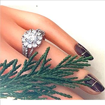 4.00ctw  Diamonique Diamond Engagement Ring Size 7