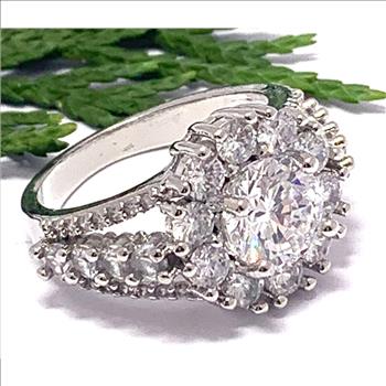 4.00ctw  Diamonique Diamond Engagement Ring Size 7