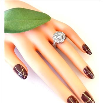 4.00ctw Diamonique Diamond Engagement Ring Size 7