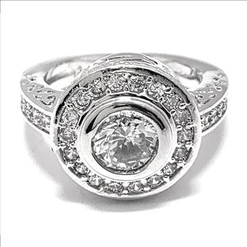 4.00ctw Diamonique Diamond Engagement Ring Size 7