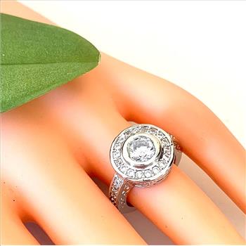 4.00ctw Diamonique Diamond Engagement Ring Size 7