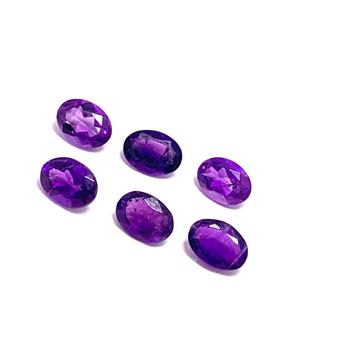 4.08 ctw Lot of Natural Brazilian Untreated Amethyst Gemstones