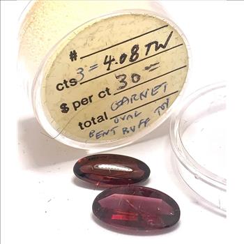 4.08ctw Natural Untreated Indian Almandite Garnet Loose Gemstones 13X6 MM