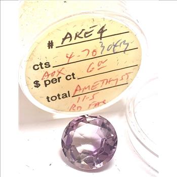 $425 Retail 4.70ctw Natural Untreated Brazilian Amethyst Loose Gemstones 11.5X11.5 MM